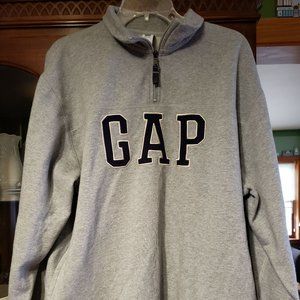 Vintage Men's GAP Zipper front neck Sweatshirt Size Large